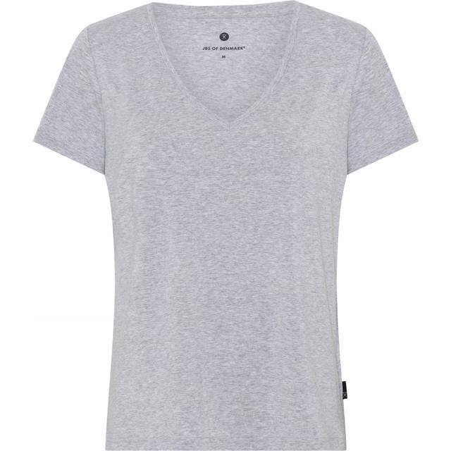 JBS of Denmark Bamboo Blend V-neck Women T-shirt - Grey - Small * Kampanj *