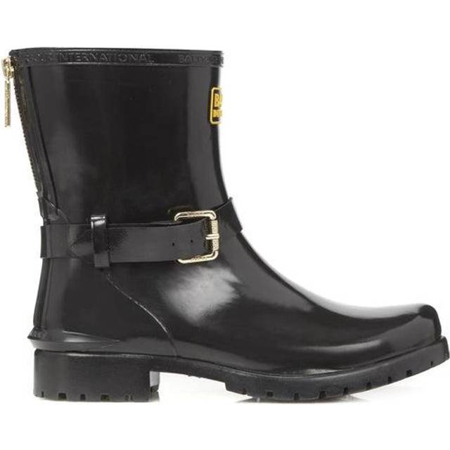 Barbour International Women's Mugello Biker Wellies - Black - UK 3
