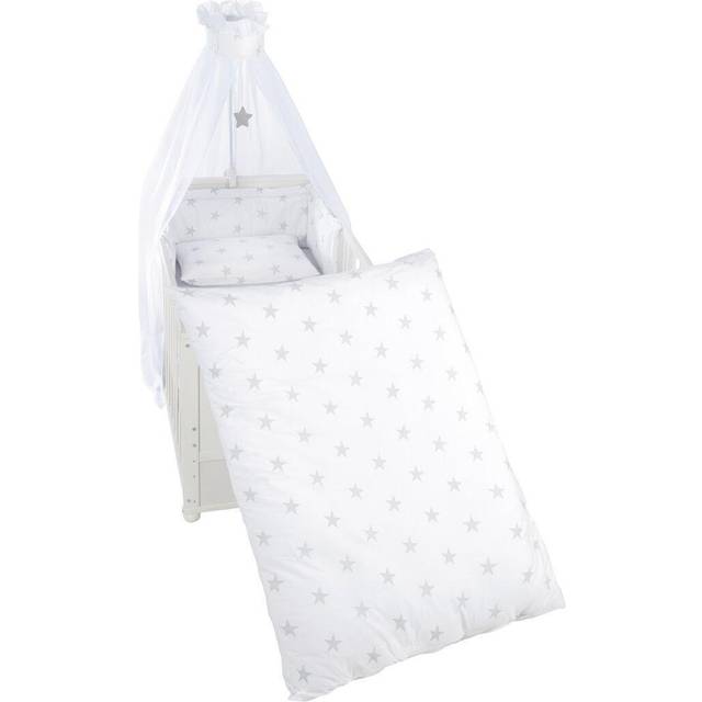 roba Little Stars 4 Piece Cot Bedding Set White
