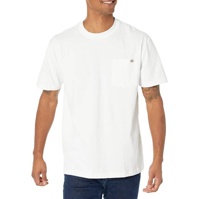 Dickie's Men's Heavyweight Crew Neck Short Sleeve Tee Big-tall White 3X-Large Tall