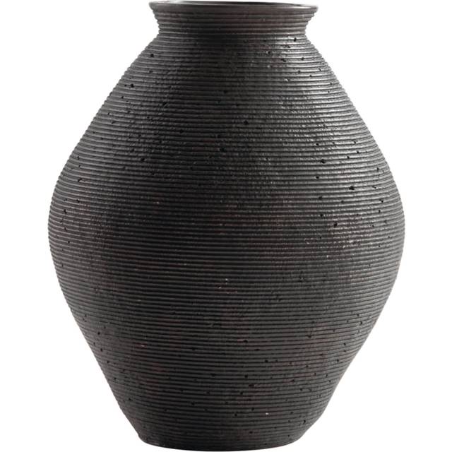 "Signature Design by Ashley Hannela 12"""""""" Modern Distressed Polyresin Vase  Antique Brown"