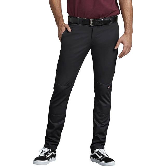 Dickies Mens Skinny Straight Double Knee Work Pant  Dark Navy  38x32