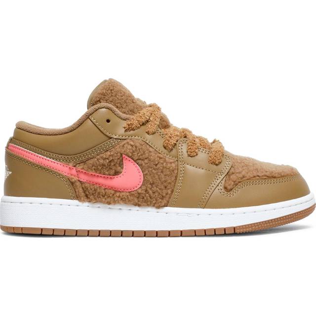 (GS) Air Jordan 1 Low Utility 'Teddy Bear' DO2233-264 - Dark Driftwood/Racer Blue/Gym Red - 4.5Y