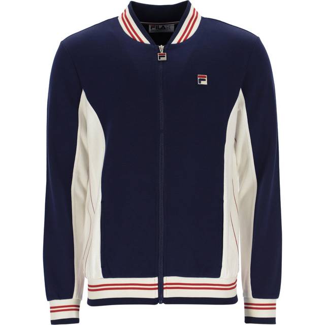 (NAVY/GARDENIA , SMALL) Fila Settanta Retro Baseball Track Top Jacket