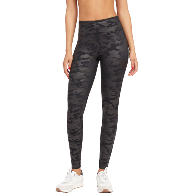 SPANX Fuskläder kamouflage leggings matt svart kamouflage XS – normal 26, Matt svart kamouflage, XS