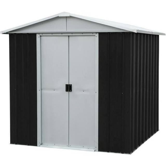 Yardmaster 6 X 7Ft Castleton Apex Roof Metal Shed - Grey