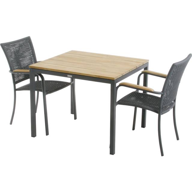 Mandalay Toscana Havebord L: 82 cm og 2 Ravello Havestole - Antracit