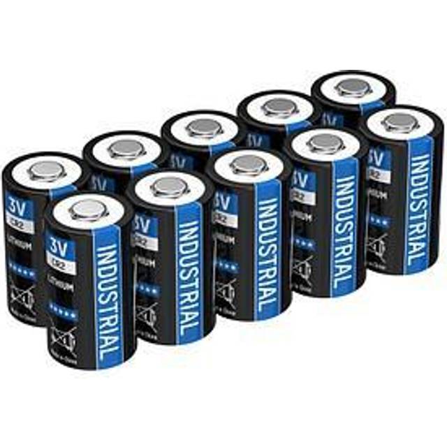 ANSMANN CR2 3 V litiumbatteri – 10-pack CR 2-batterier med 3 volt och 1 700 mAh/bäst lämpad för kameror, larmsystem, ficklampor och mycket mer – engångsbatteri