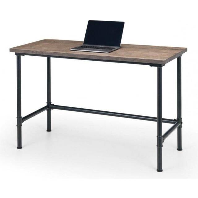 Julian Bowen Carnegie Pipe Desk Mocha and Black - 55 x 120 x 74cm