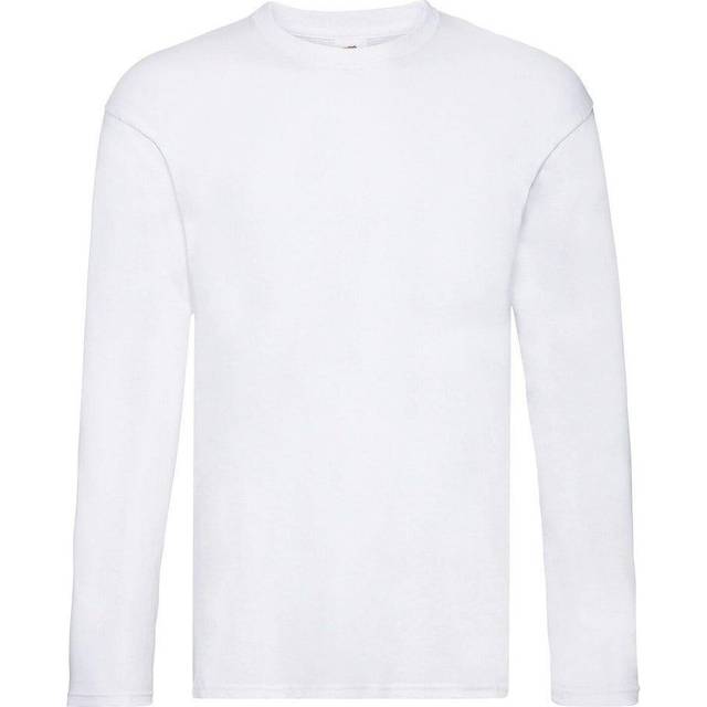 (2XL, White) Fruit Of The Loom Mens Original Long Sleeve T-Shirt