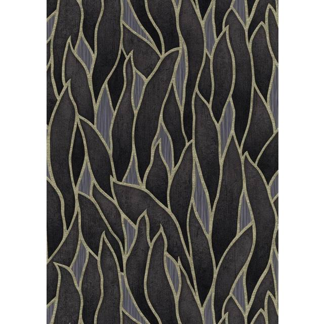 Erismann Spotlight Leaves Black Metallic Gold Wallpaper Paste The Wall Vinyl