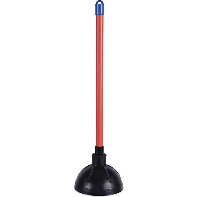 Boardwalk BWK09201EA 18 in. Plastic Handle Toilet Plunger for 5-5/8 in. Bowls - Red/Black