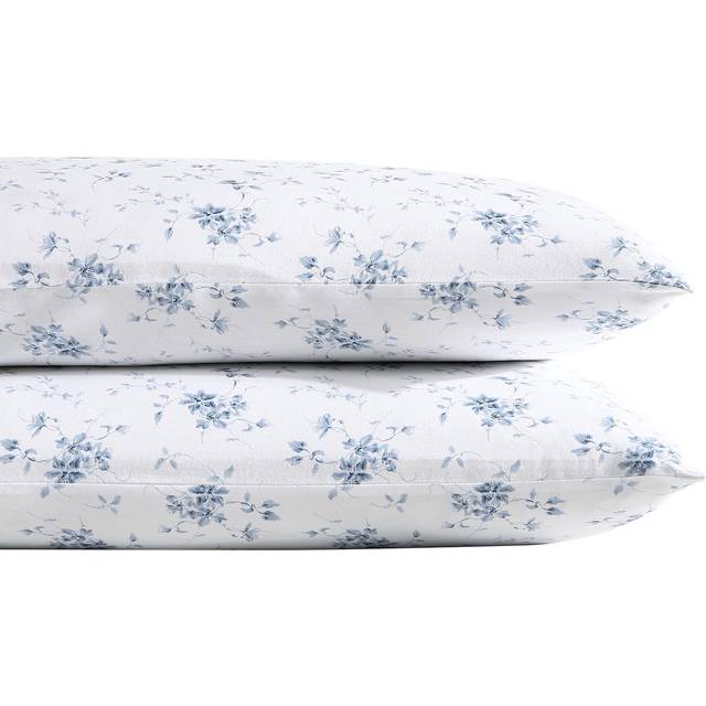 - Sateen Collection - 2pc Pillowcase Set - 100% Cotton, Silky Smooth & Luminous Sheen, Wrinkle-Resistant Bedding, Garden Muse