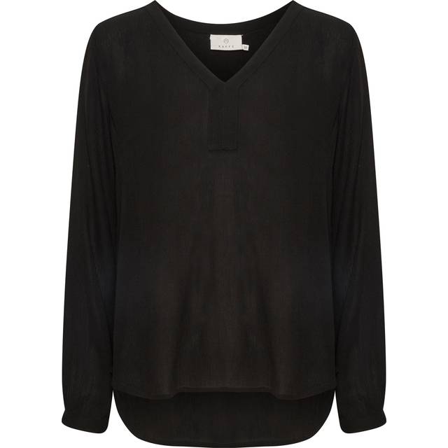 Long sleeve blouse for women KAFFE Amber - Noir