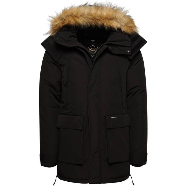 Superdry mens xpd everest parka washed khaki green heavy hooded jacket