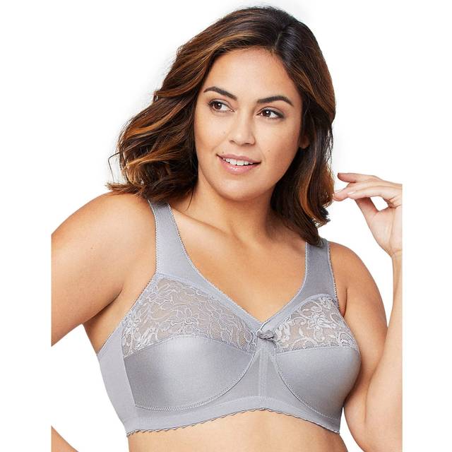 Glamorise Full Figure Plus Size MagicLift Original Wirefree Support Bra - Silver