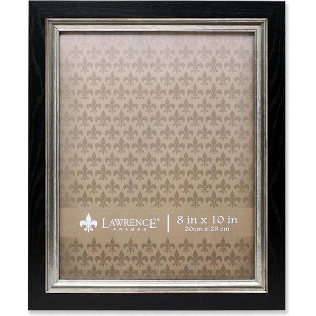 Lawrence Frames Black with Burnished Silver Composite Picture Frame  8 by 10-Inch