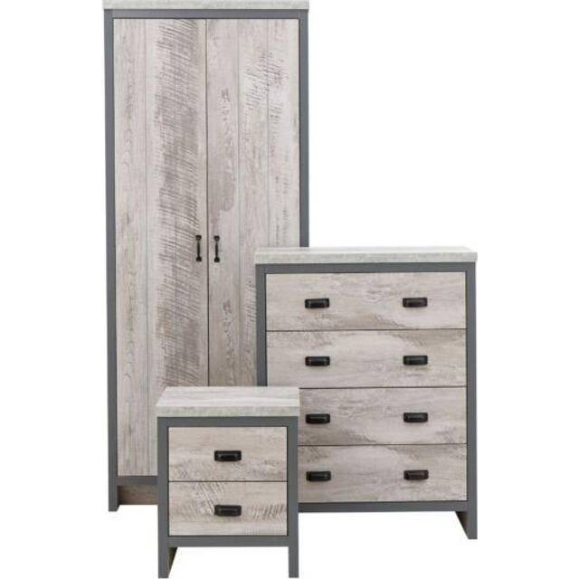 Boston 3 Piece Bedroom Set Grey