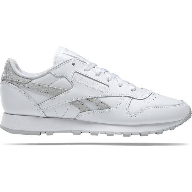 Reebok Klassisk lädersneaker för män, Ftwr vit Ftwr vit ren grå 3, 44 EU