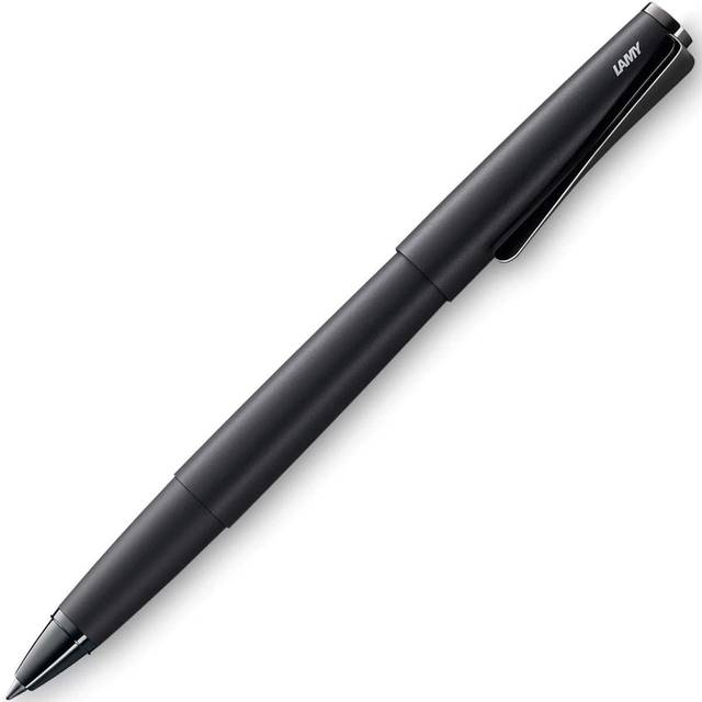 LAMY studio black ballpoint pen black elegant stainless steel body ballpoint pen propeller clip large capacity refill line width M black LAMY M 16