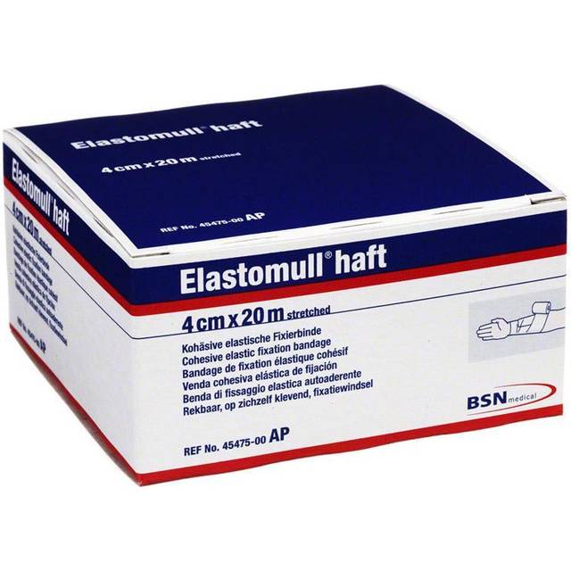 Kohesiv fixeringsbinda Elastomull Haft - 4cmx20m vit latexfri