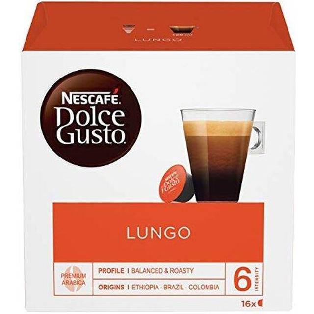 NESCAFÃ Dolce Gusto Lungo Coffee Pods, 16 Capsules (Pack of 3, Total 48 Capsules, 48 Servings)