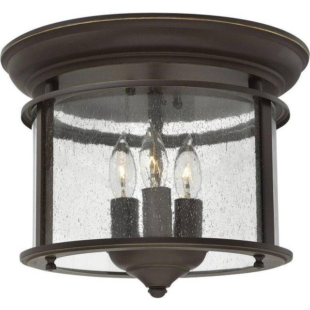 3 Bulb Flush Light Light Low Ceiling Olde Bronze LED E14 40W Bulb