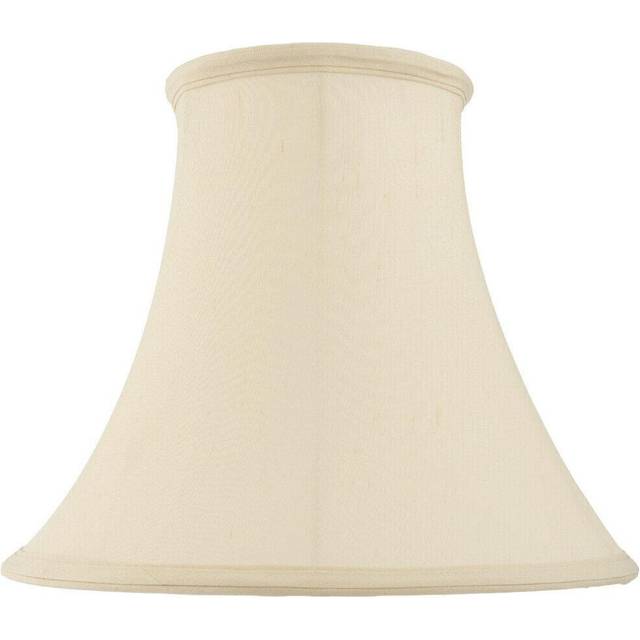 "16"" Round Bell Handmade Lamp Shade Cream Fabric Classic Table Light Bulb Cover"
