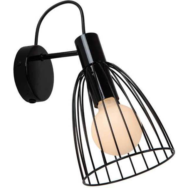 Lucide 'MACARONS' Modern Dimmable Stylish Indoor Decor Retro Wall Light 1xE27 - Black - One Size
