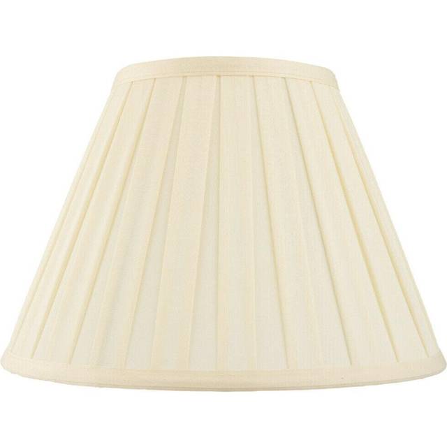 "18"" Tapered Drum Lamp Shade Cream Box Pleated Fabric Cover Classic & Elegant"