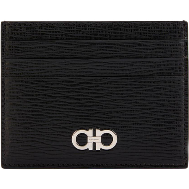 Ferragamo Gancini Card Holder - Black   - U