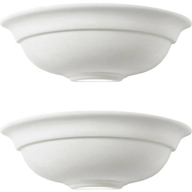 2 PACK Dimmable LED Wall Light Unglazed Ceramic Lounge Lamp Up Lighting Fitting