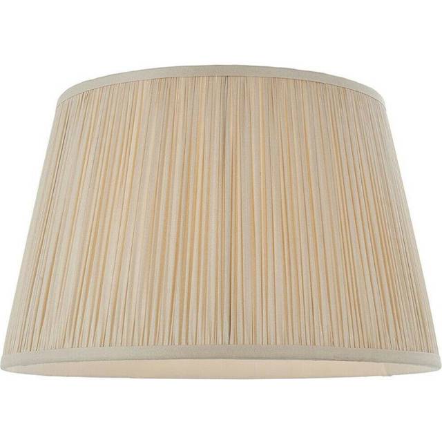"14"" Elegant Round Tapered Drum Lamp Shade Oyster Gathered Pleated Silk Cover"