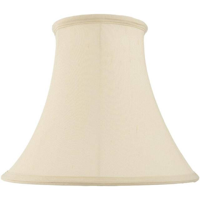 "14"" Round Bell Handmade Lamp Shade Cream Fabric Classic Table Light Bulb Cover"