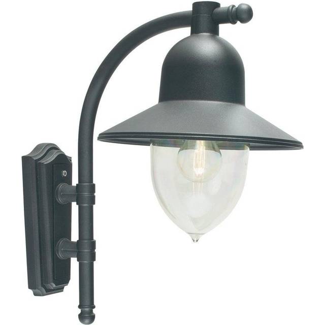 Elstead - 1 Light Outdoor Fisherman Dome Wall Lantern Light Black IP54, E27
