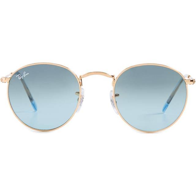 Ray Ban Round Metal Blue Gradient Unisex Sunglasses RB3447 001/3M 47 - Gold Tone (OS)