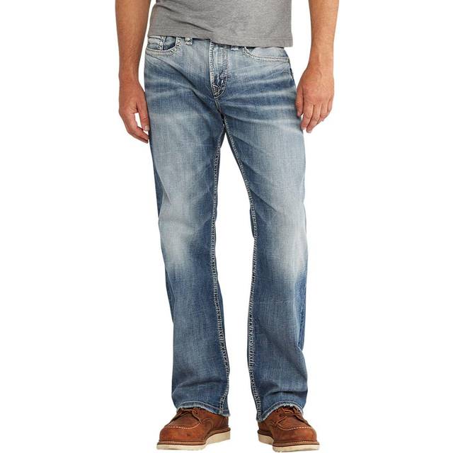 Silver Jeans Men's Classic Fit Boot Cut Washable Jeans Medium Wash - Size: 40W x 32L