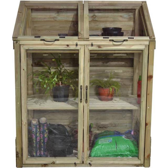4'x2' Forest Wooden Small Mini Lean To Greenhouse (1.2x0.62m)