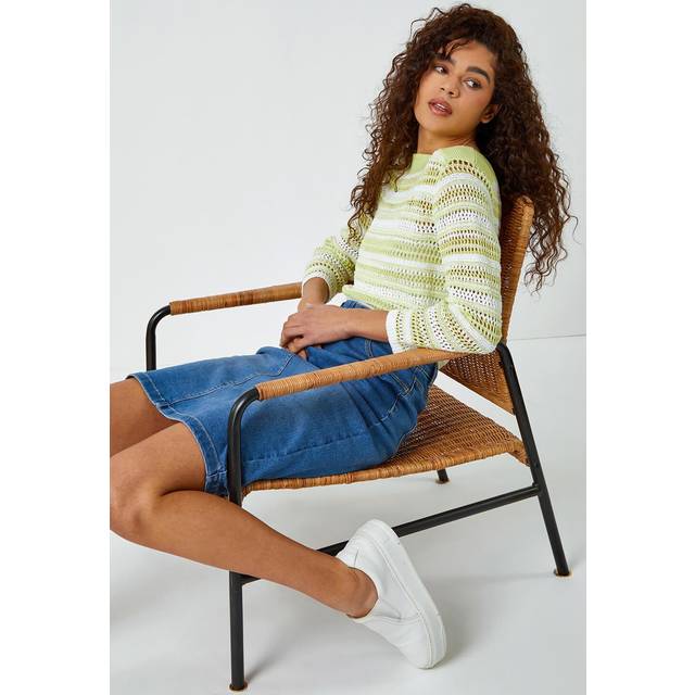 Cotton Denim Stretch Skirt - 16