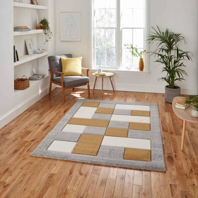 Brooklyn BRK04 GreyYellow Rug - Grey/Yellow / 230cm