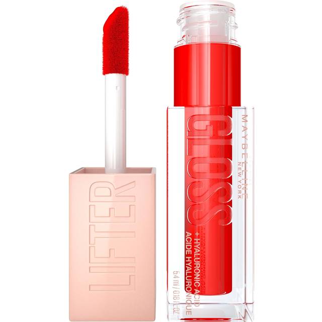 Maybelline New York glänsande läppglans för fulla effektiva läppar, fuktgivande, med hyaluronsyra, lyfter gloss Candy Drop, färg: Nr 023 Liquorice (röd), 1 x 5,4 ml
