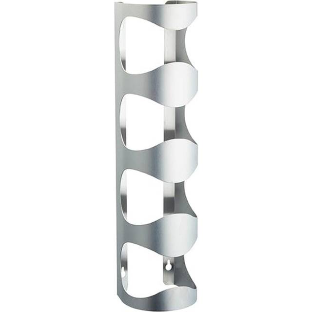 Barcraft Stainless Steel Wall Mounted Wine Rack, 10X11X45Cm, Gift Tagged In Silver - One Size