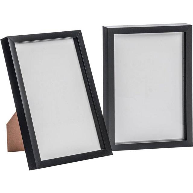 Nicola Spring - 3D Box Photo Frames - Black (32cm H x 23.3cm W x 3.5cm D)