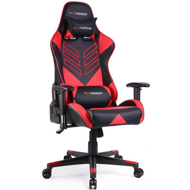 Gtforce Pro St Reclining Sports Racing Gaming Office Desk Pc Car Faux Leather Chair (red), Red