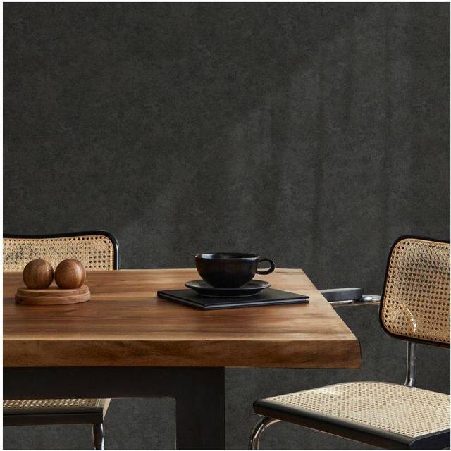 SUPERFRESCO EASY ORGANICS PLAIN BLACK WALLPAPER, Black