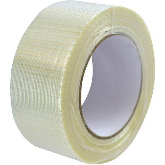 Faithfull Reinforced Crossweave Tape Clear 50mm 50m