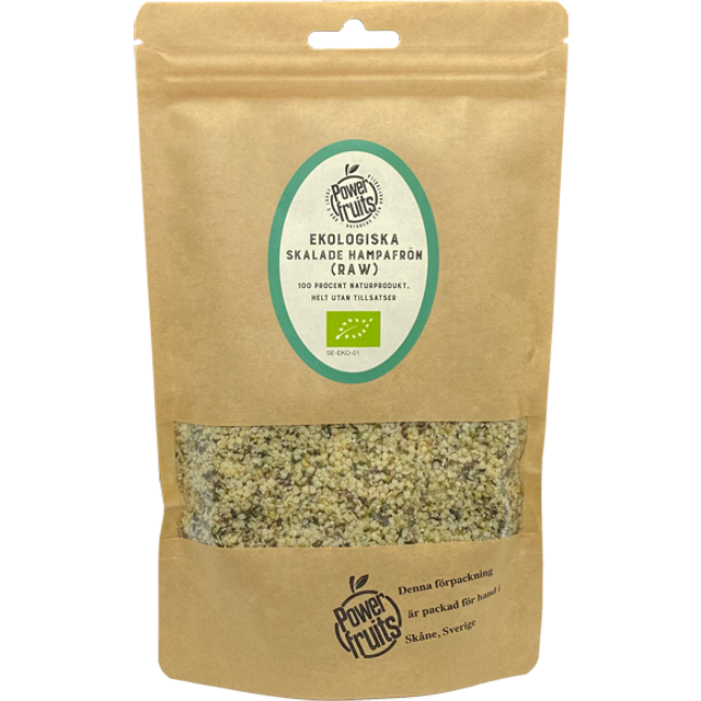 Powerfruits Hampafrön Skalade Eko Raw 500 g