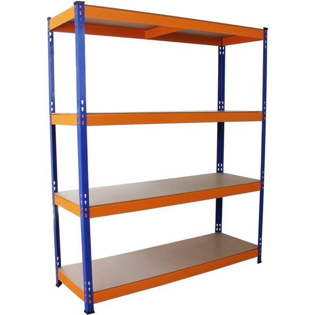 Monster Racking S-rax Warehouse Storage Shelving, Blue/Orange, 150Cm W, 50Cm D, Blue