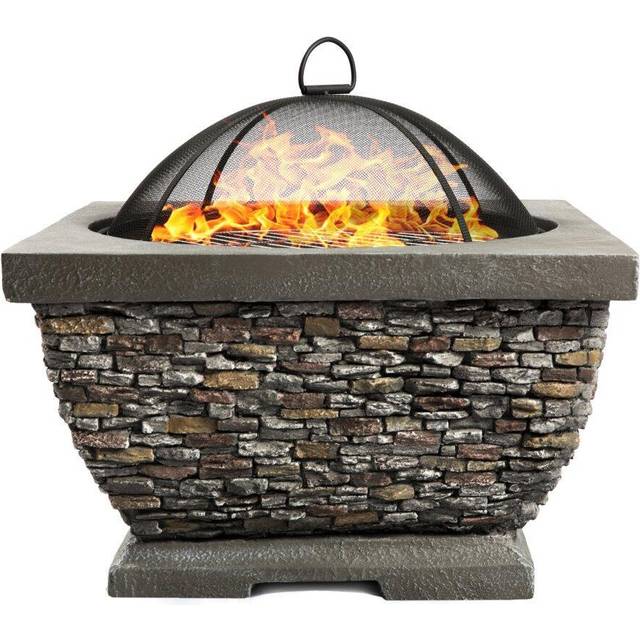 Centurion Supports Fireology TONTERIA Prestigious Garden & Patio Heater Fire Pit Brazier and Barbecue with Eco-Stone Finish