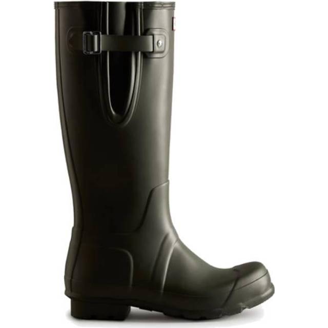 Hunter Original Side Adjustable Rubber Men's Tall Wellington Boots - Dark Olive - UK 8